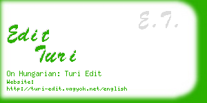 edit turi business card